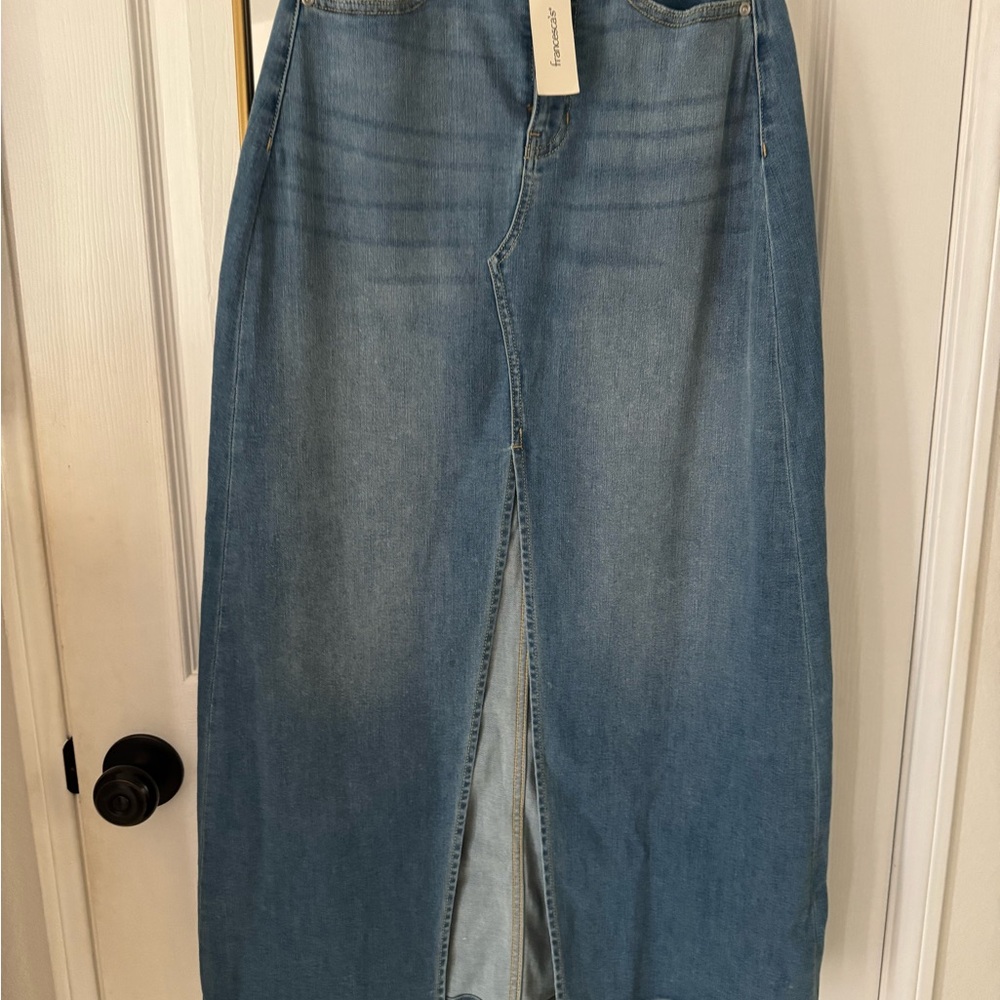 Francesca's Collections Blue Denim Skirt